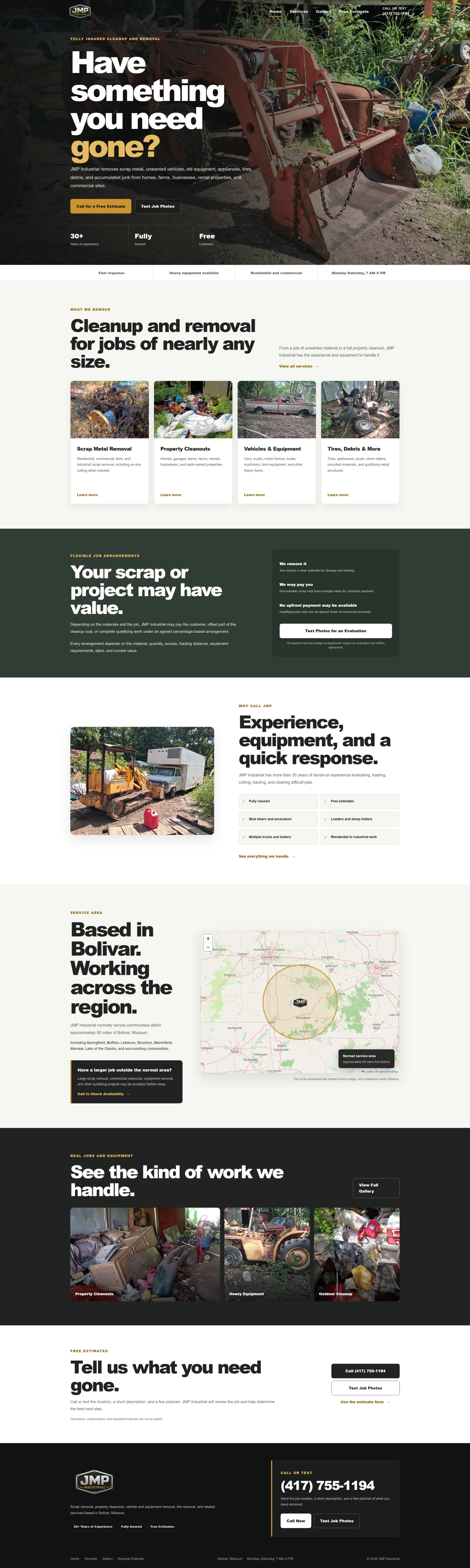 Desktop view of the JMP Industrial website